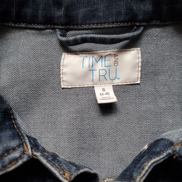 Time and True Denim Blue Jean Jacket Sz S - Picture 5 of 6